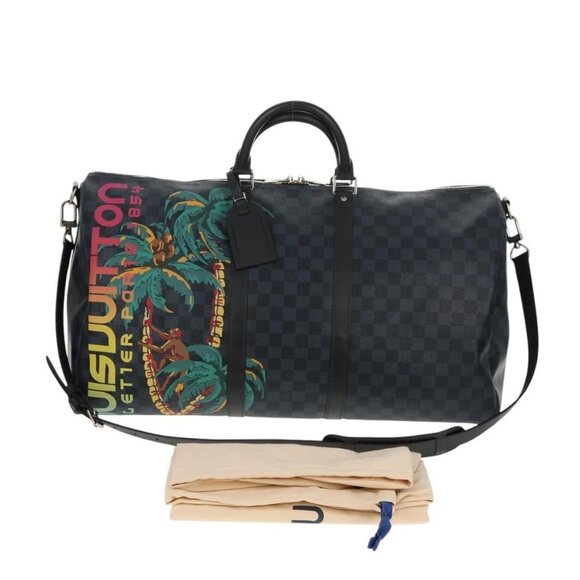 LOUIS VUITTON Damier Cobalt Keepall Bandouliere 55 Bag N41356 LV Auth 140002V - Picture 15 of 16